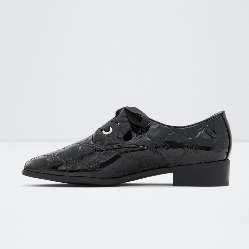 Aldo Oxford shoes Womens 8.5 Black Patent Flex Comfort Tech Shoes - Picture 12 of 14